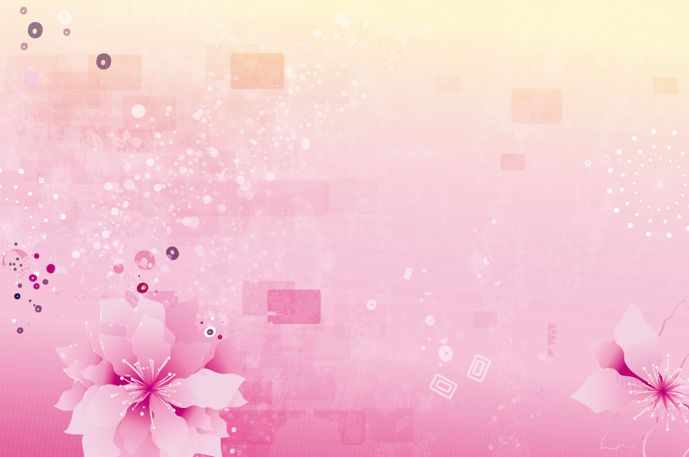 Abstract Pink Flowers Template
