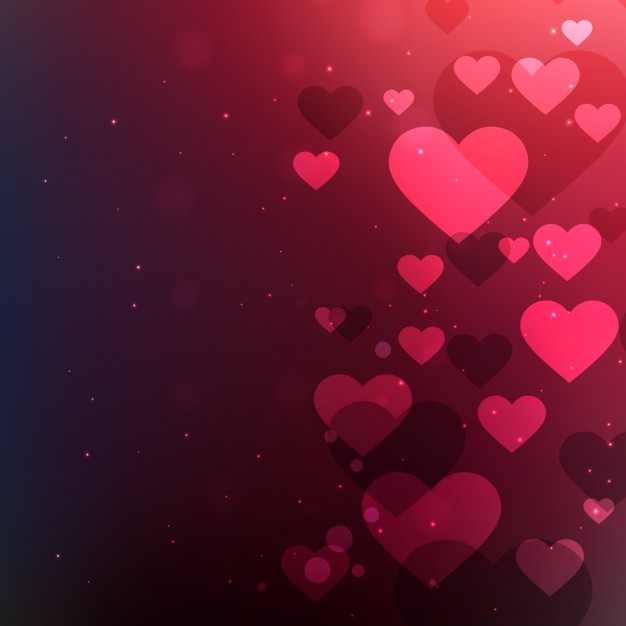 Abstract Valentines With Hearts Vector  Free