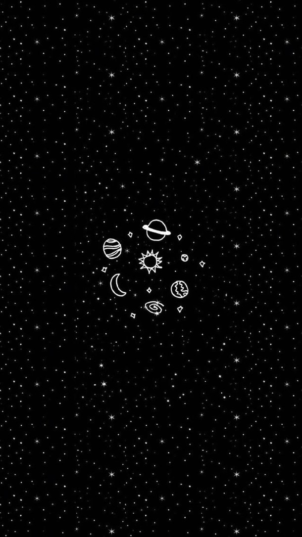 Alternativo Black and White Galaxy Stars  Image   Graphic