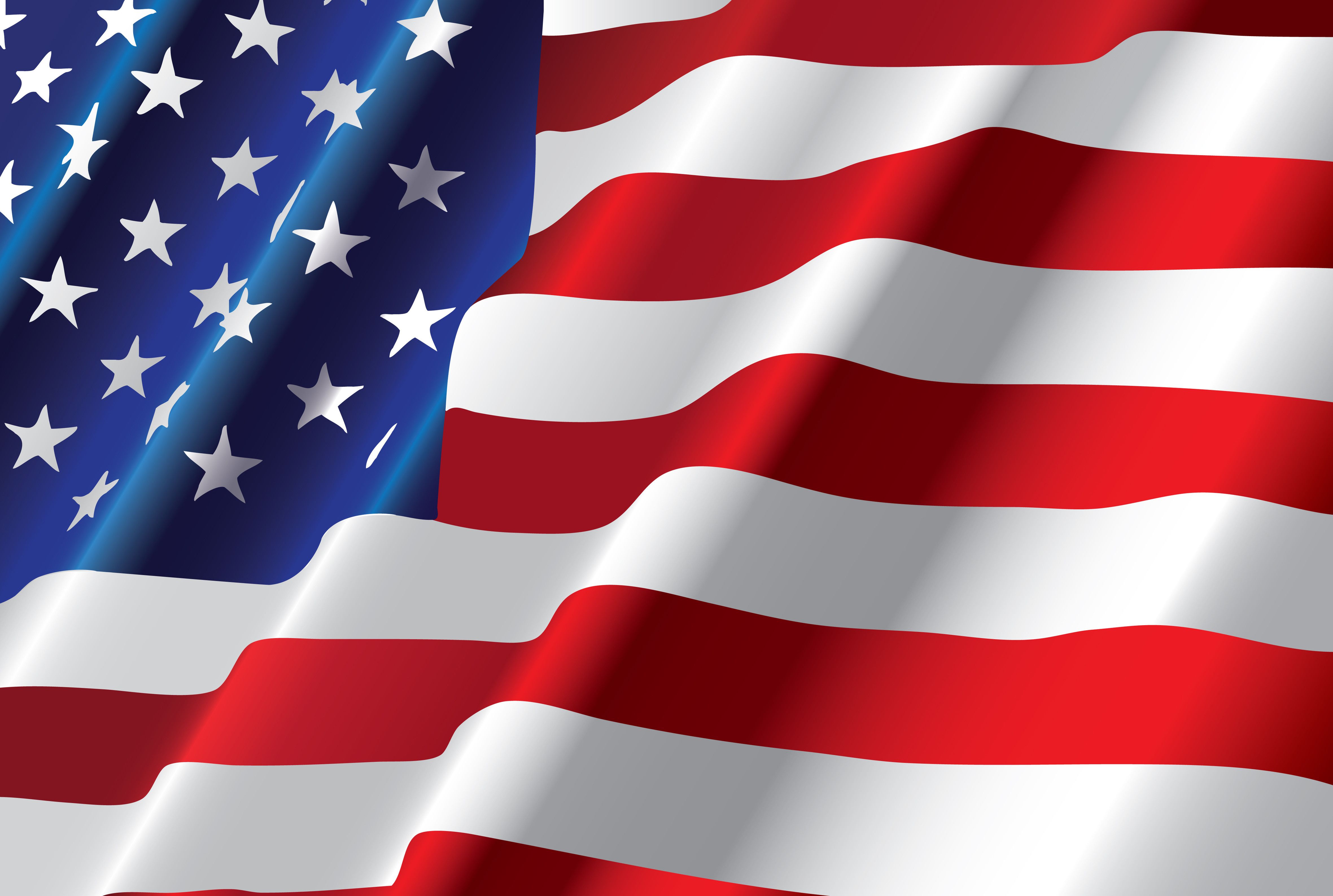 American Flag Desktop Frame