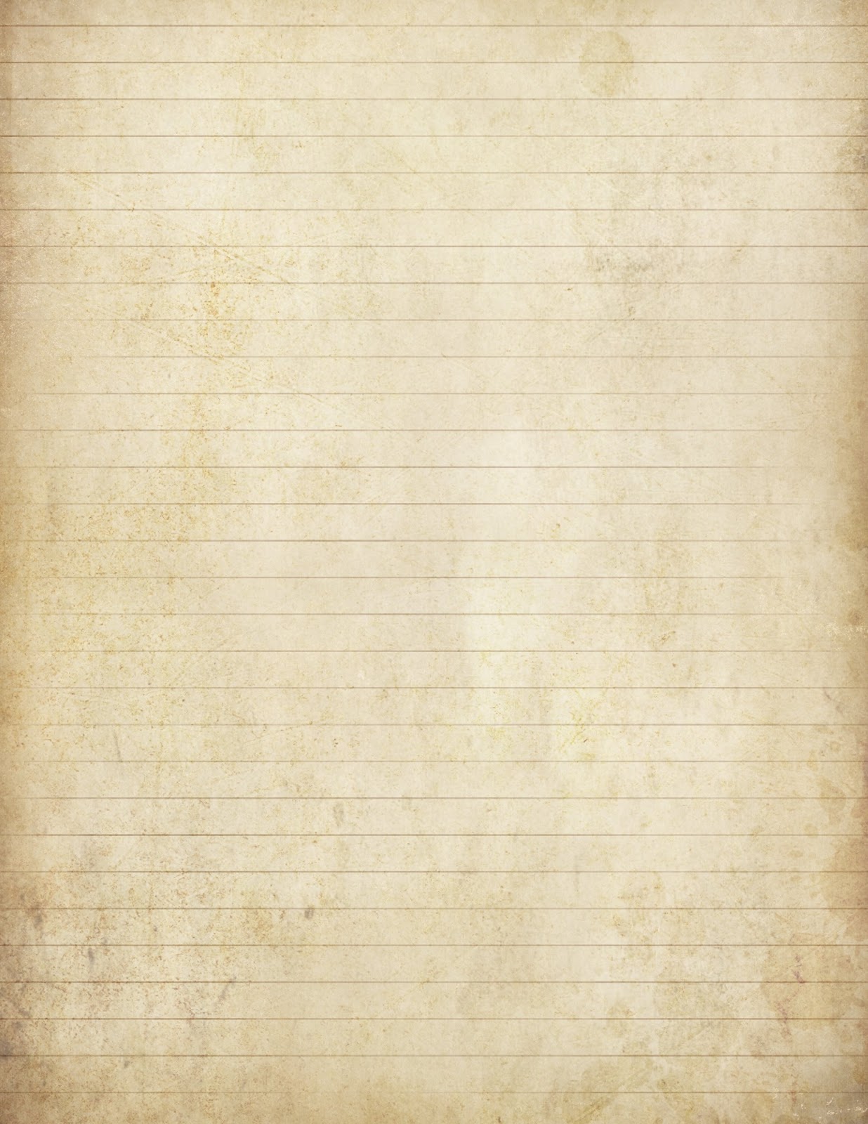 Antiqued Lined Paper Template