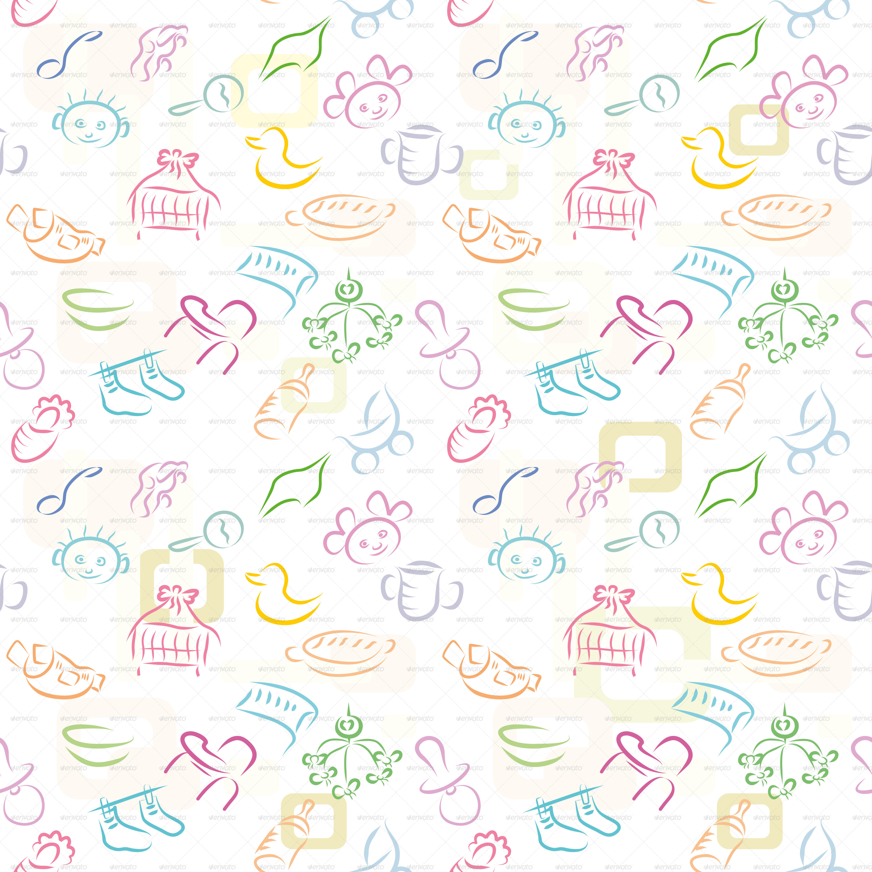 Baby Pattern  GraphicRiver Previewer Photo