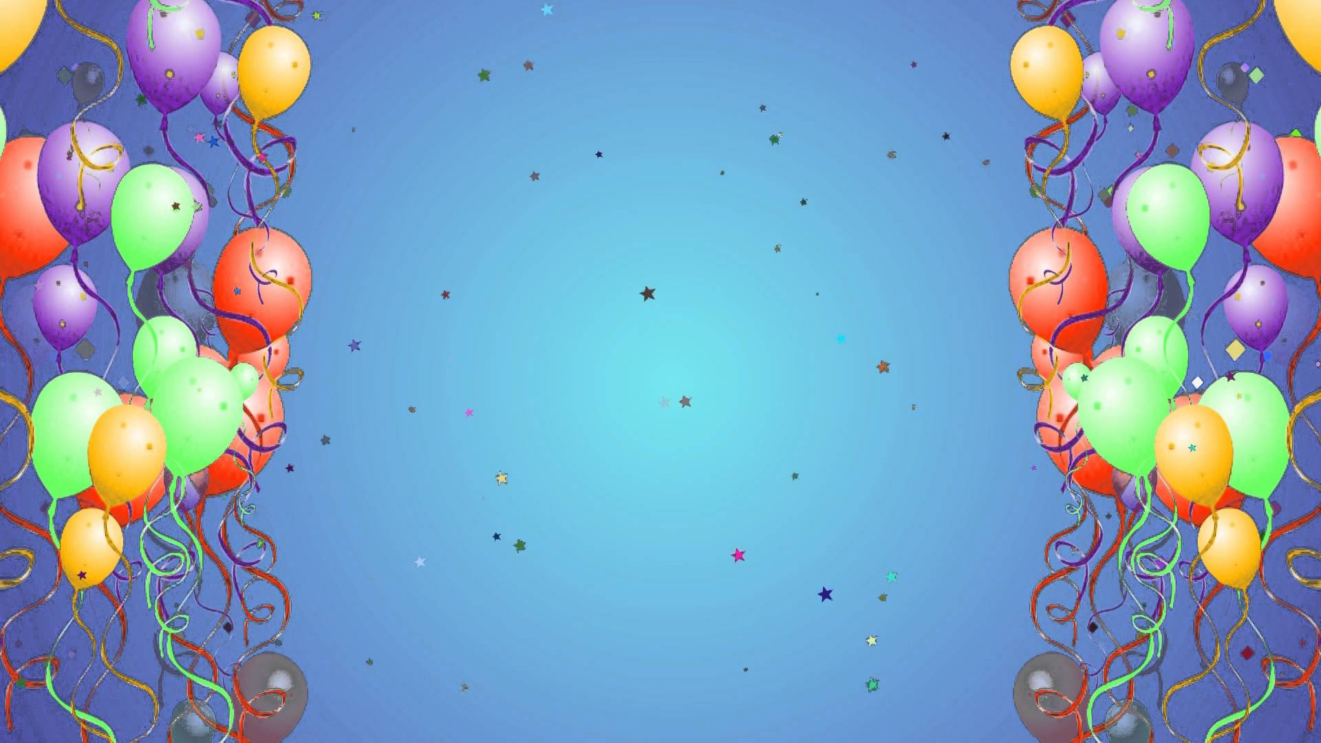 Balloon With Star Particles Hd Presentation