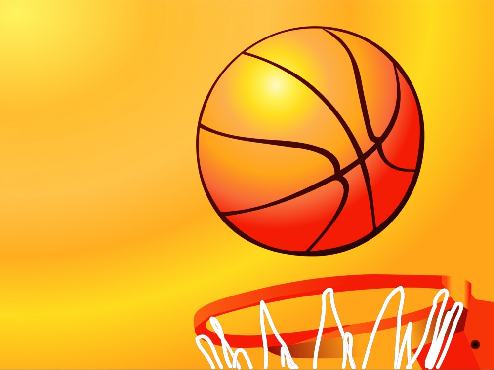 Basketball Hoop Sport  Orange Sports Yellow  PPT   Slides