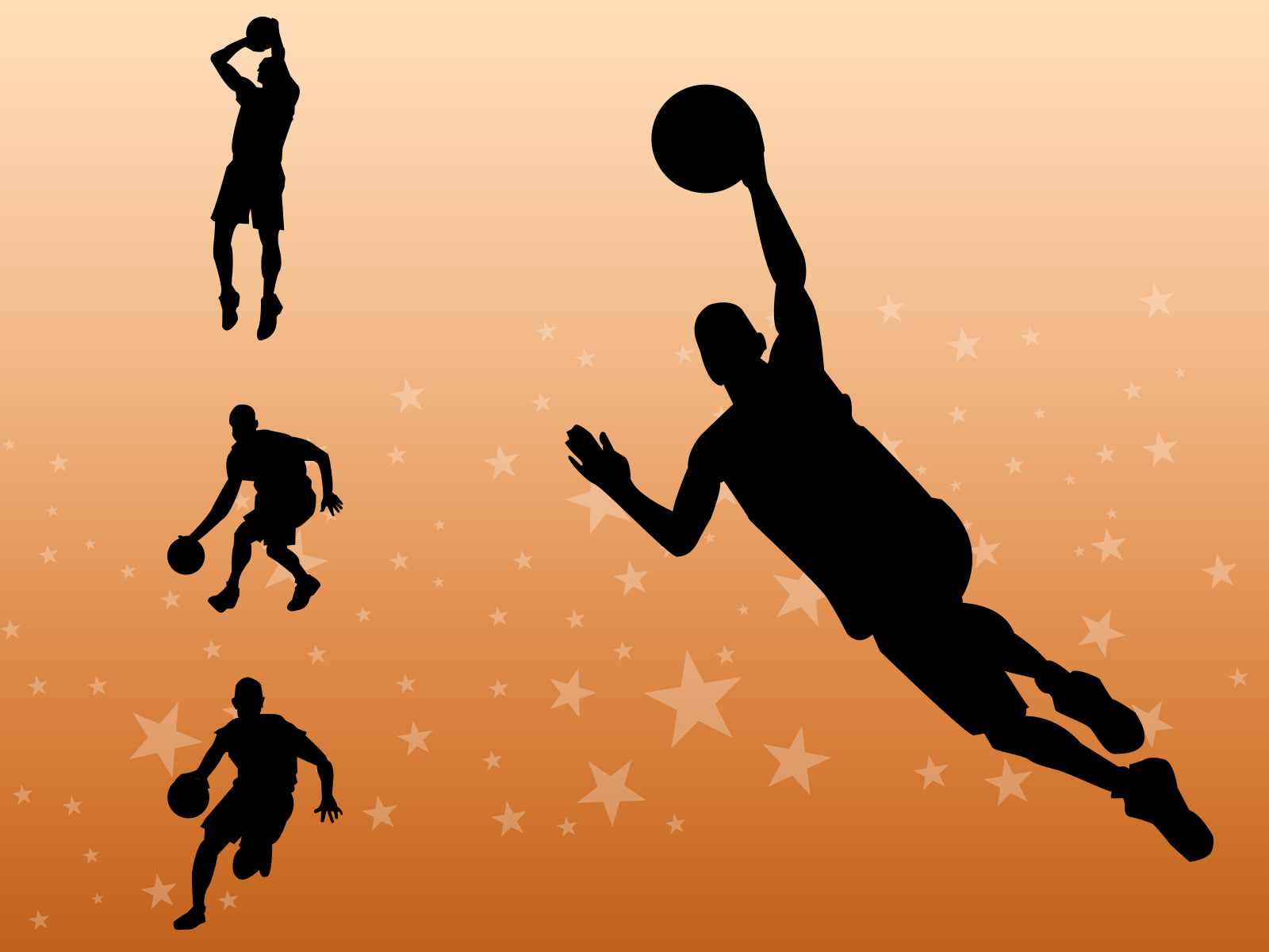 Basketball Players  Sports  PPT Graphic