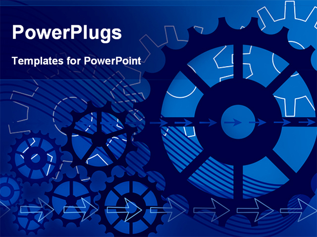 Best PowerPoint Template  Vector Gears Engineering Technology   Picture