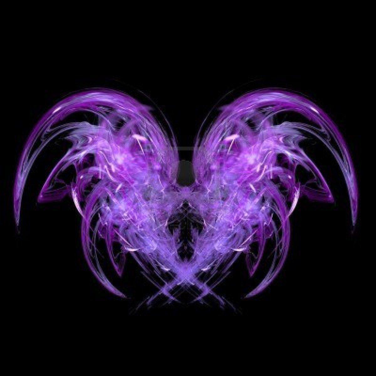 Black and Purple Angel Art