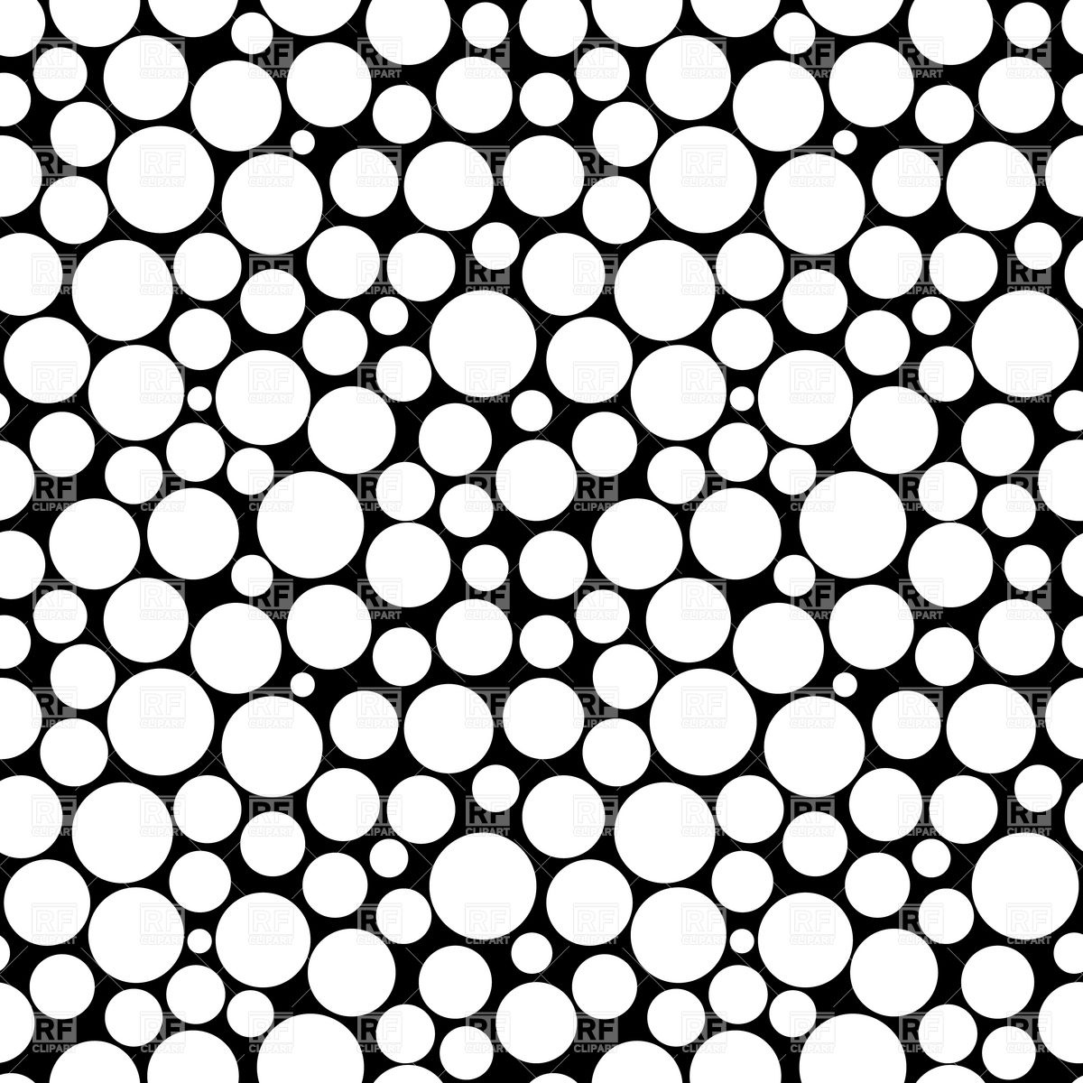 Black and White Bubble Polka Dot Seamless