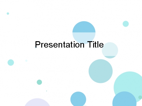 Blue Bubbles On A White  Circles PowerPoint Picture