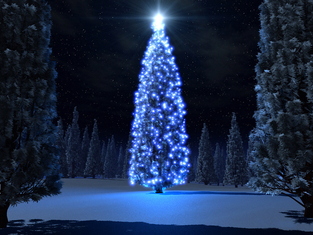 Blue Christmas Tree Picture
