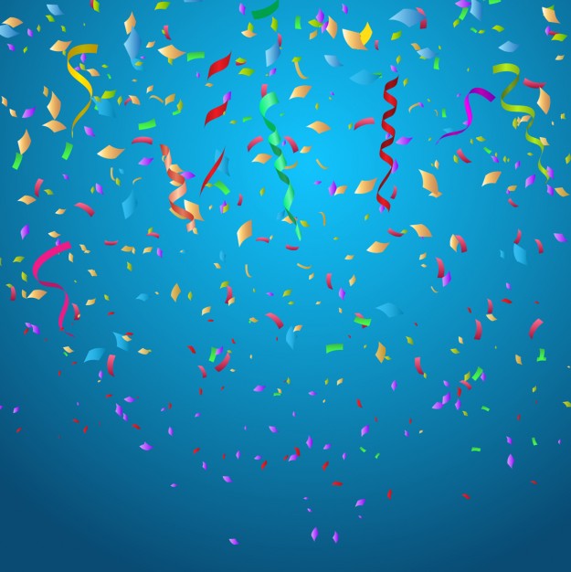Blue Confetti Celebration image