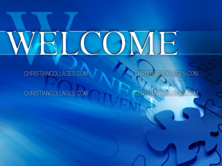 Blue Welcome Wallpaper