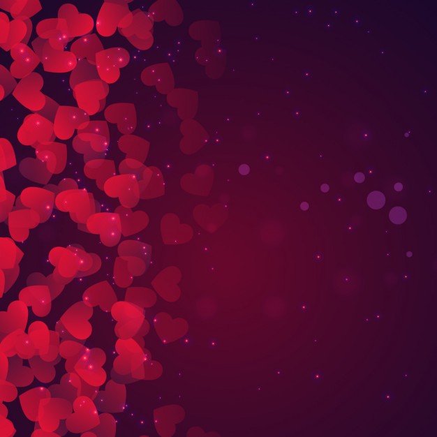 Bokeh Valentines Day In Purple Tones Vector  Free Design