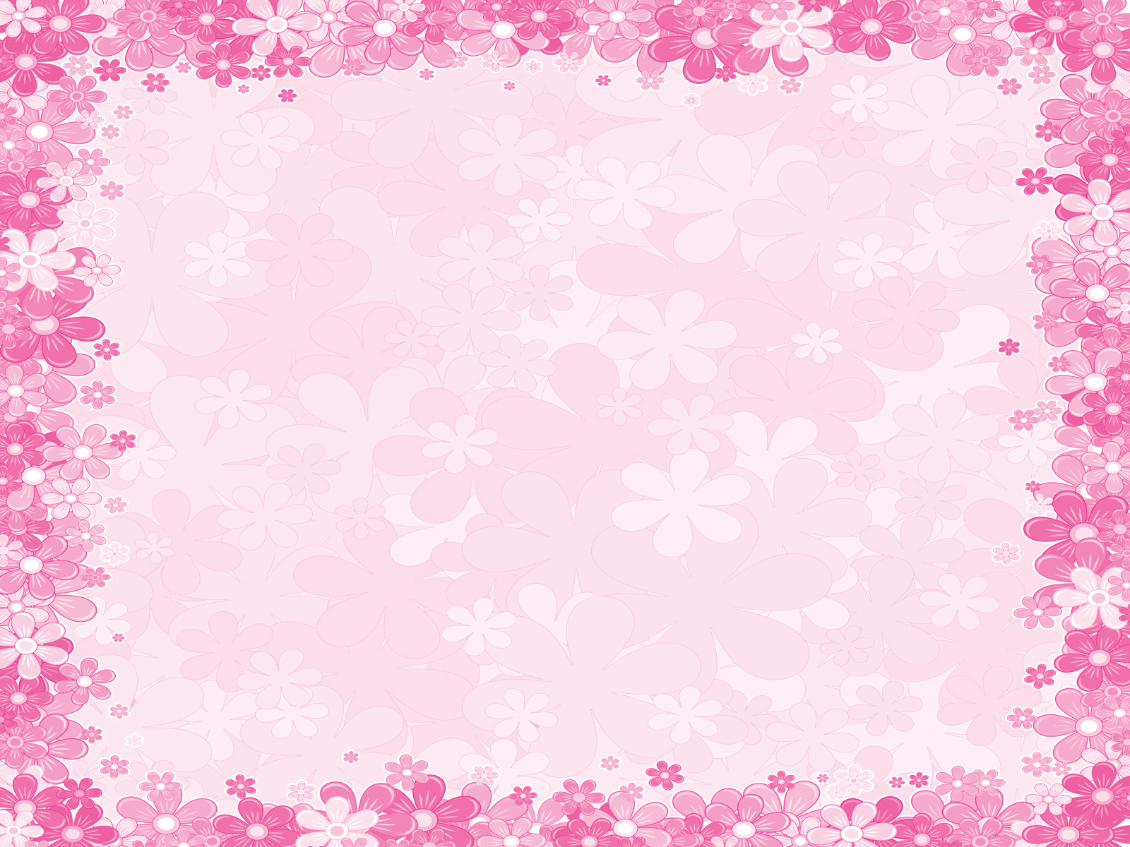 Borders Pink Floral Frames  Graphic