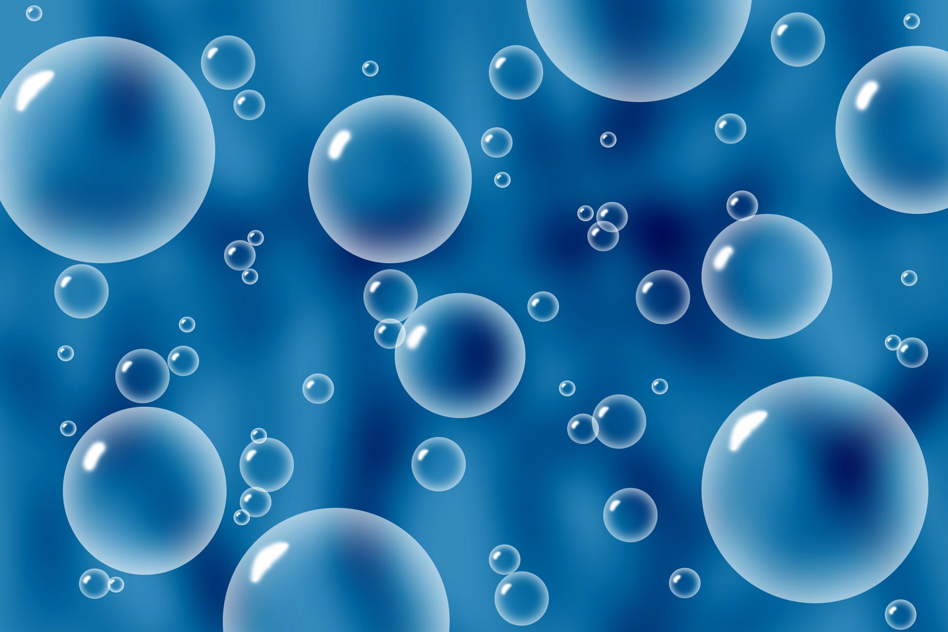 Bubbles On Blue Backgroundpublic  