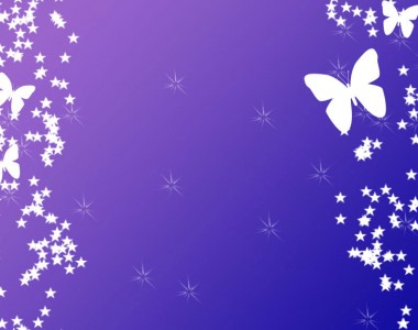 Butterfly With Stars On Purple For 