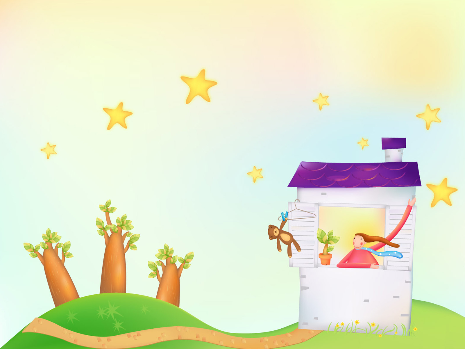 Cartoon Game Center Backgrounds for Powerpoint Templates - PPT Backgrounds