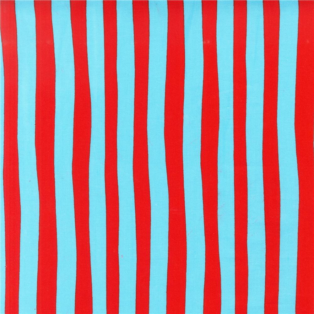Celebrate Seuss! Squiggle Stripe RedBlue  Disunt Designer Fabric   image