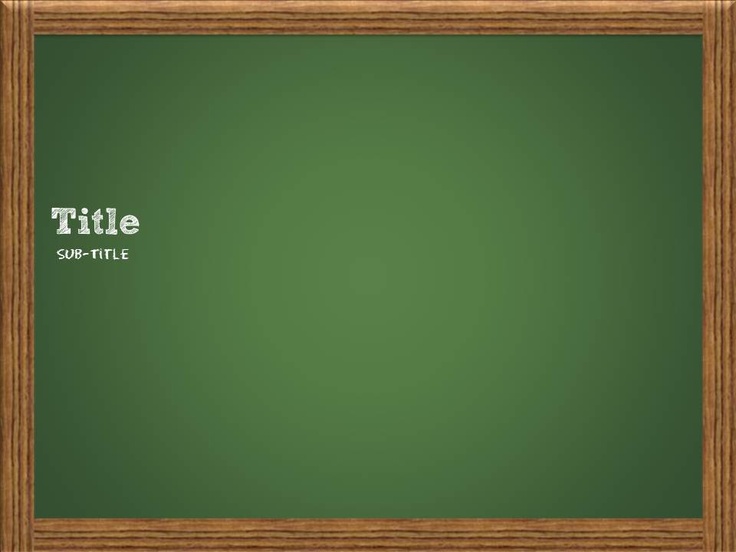 Chalkboard Template Slides