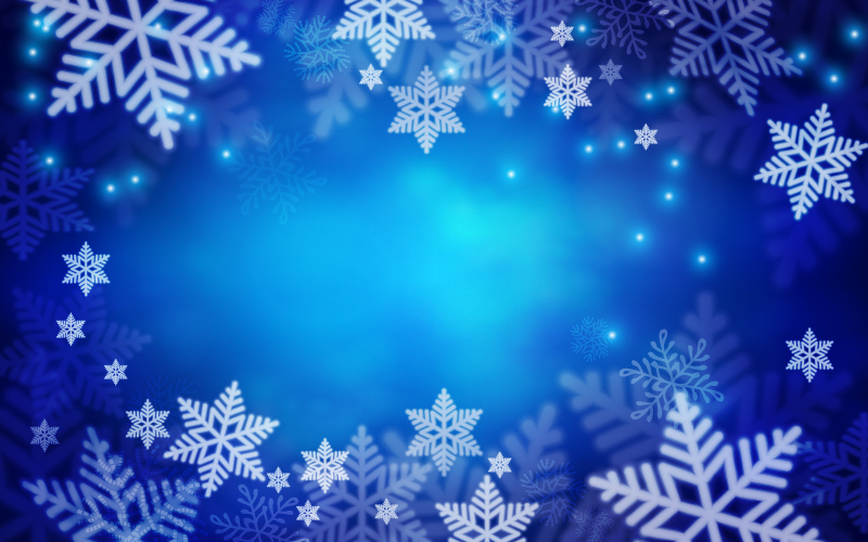 Christmas Snowflakes Blue Design