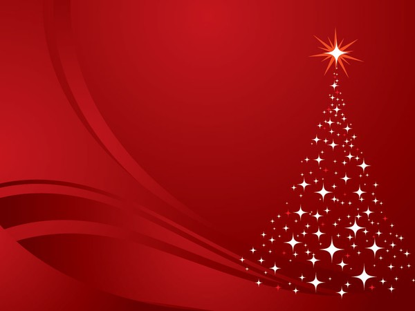 Christmas Tree Red Vector Graphic Template