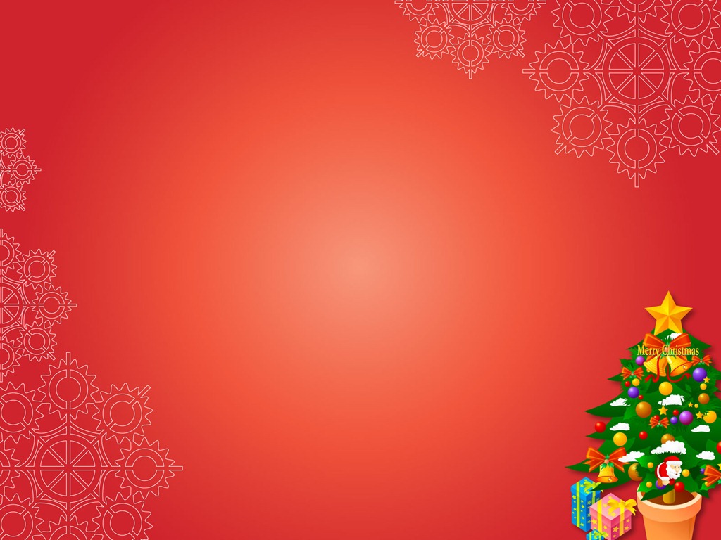 Christmas Xmas Gifts On Red PowerPoint  PPT   Clipart