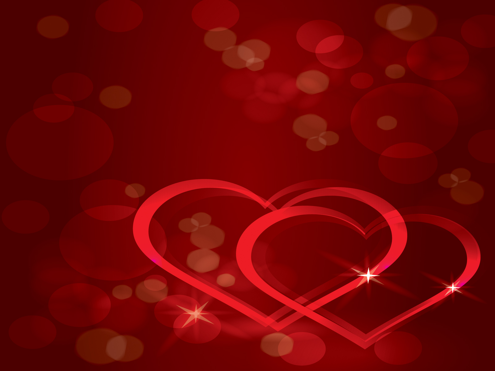 Color Real Love  Abstract Love Red  PPT Template