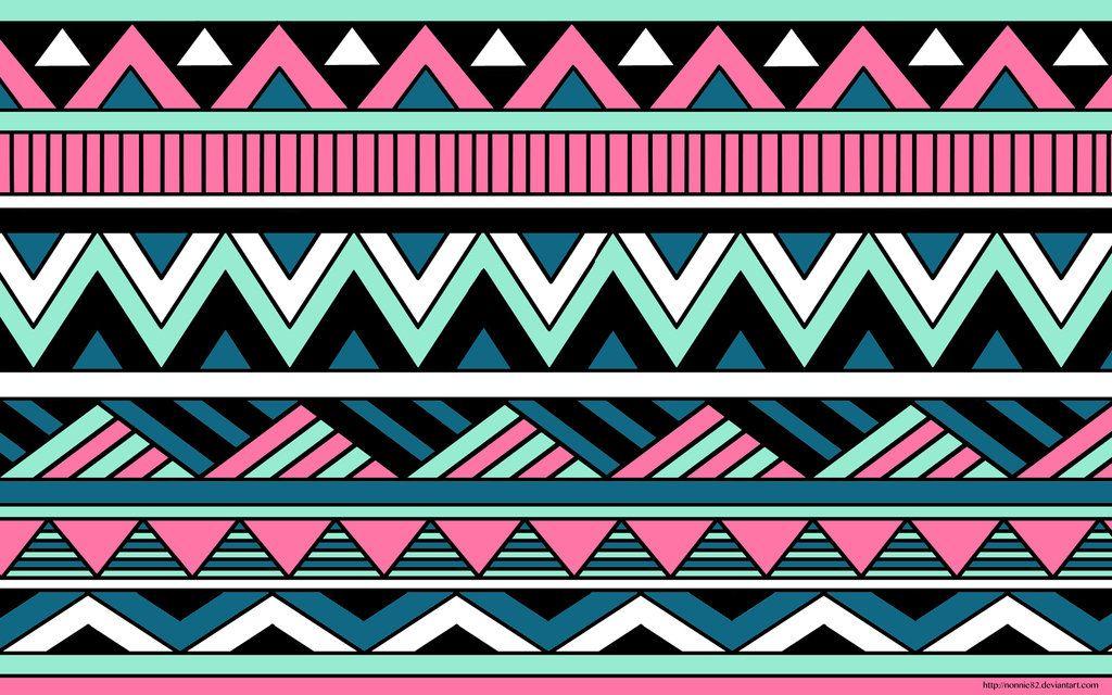 Colored Cool Tribal Wallpaper