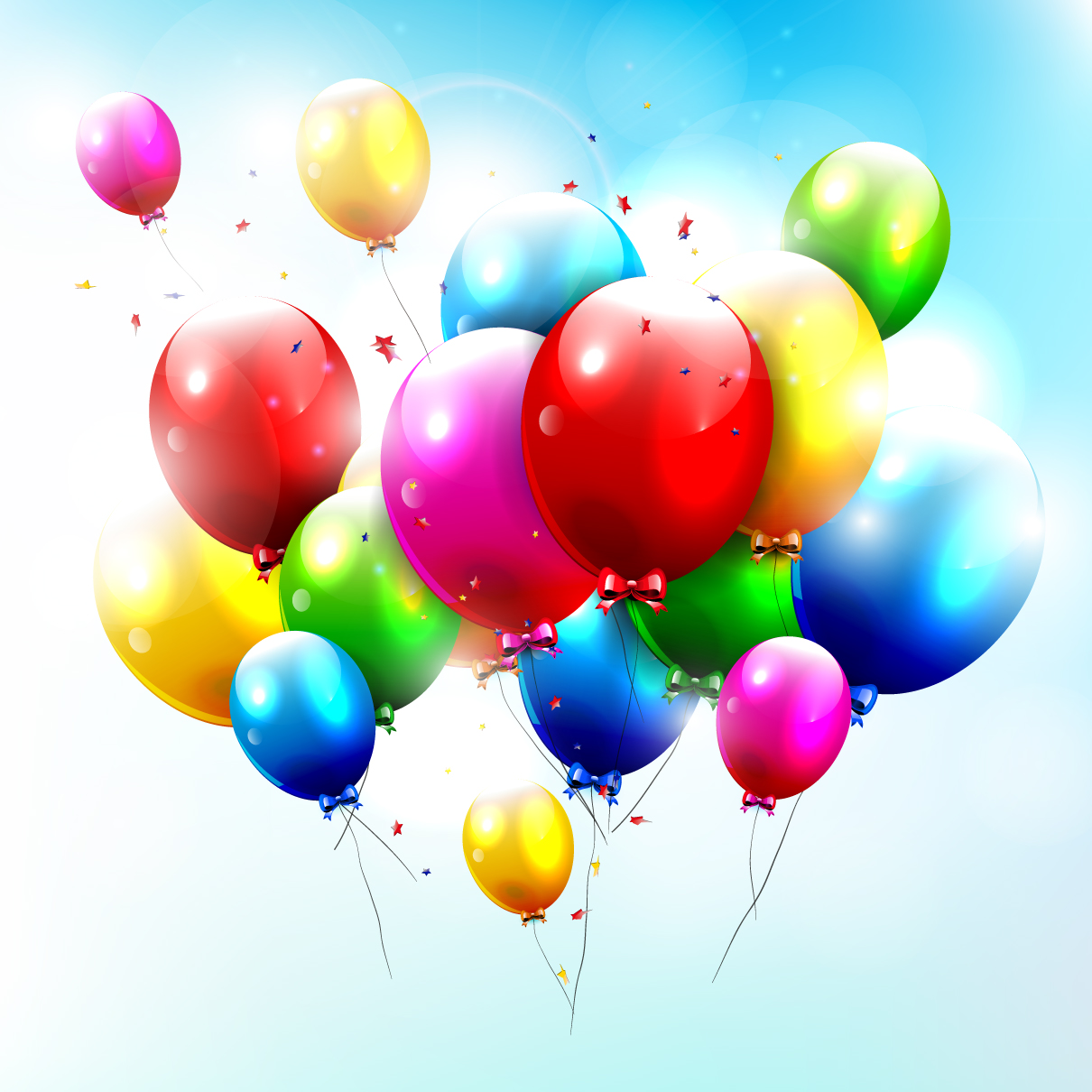 Colorful Balloons Vector Picture
