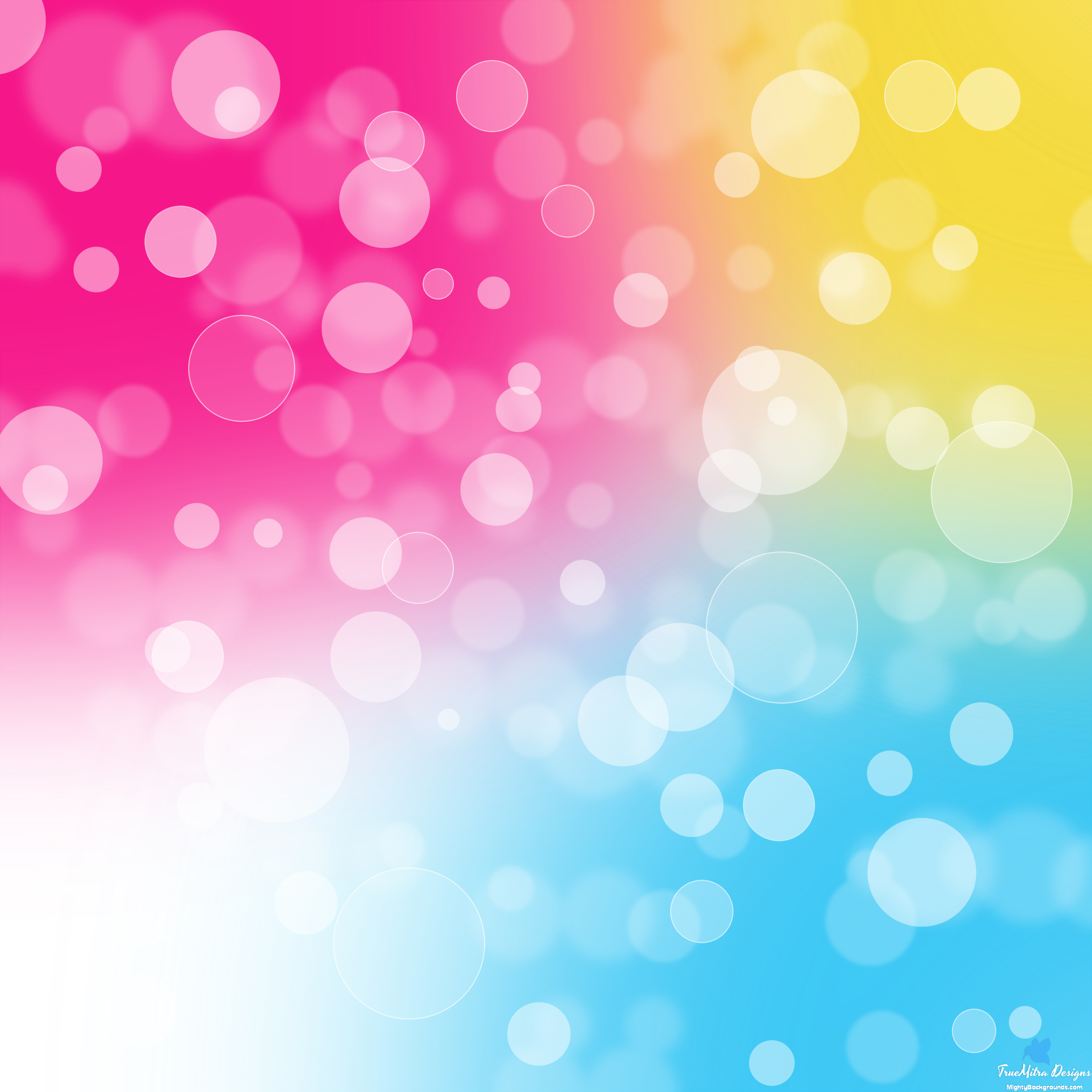 Colorful Bubbles Photo Template