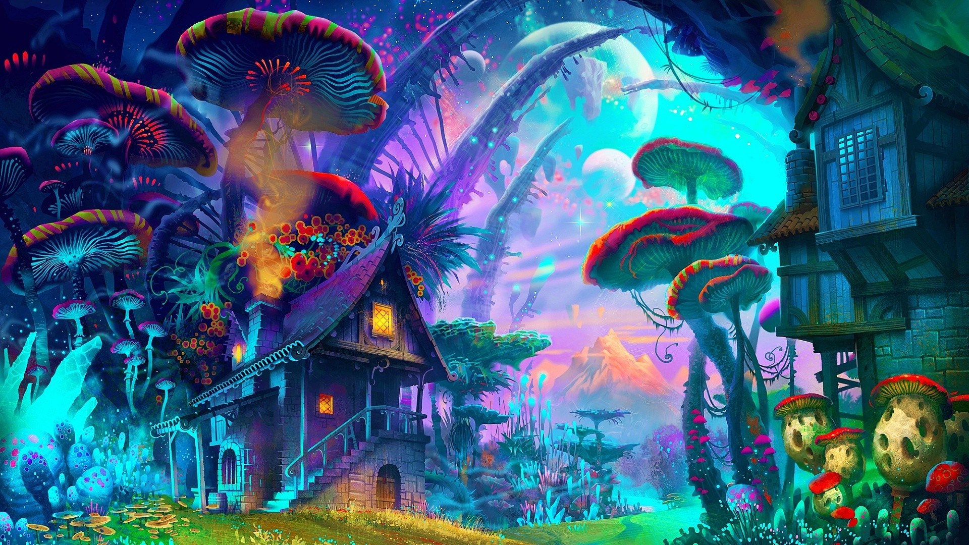 Cool Trippy  Psychedelic Wallpaper