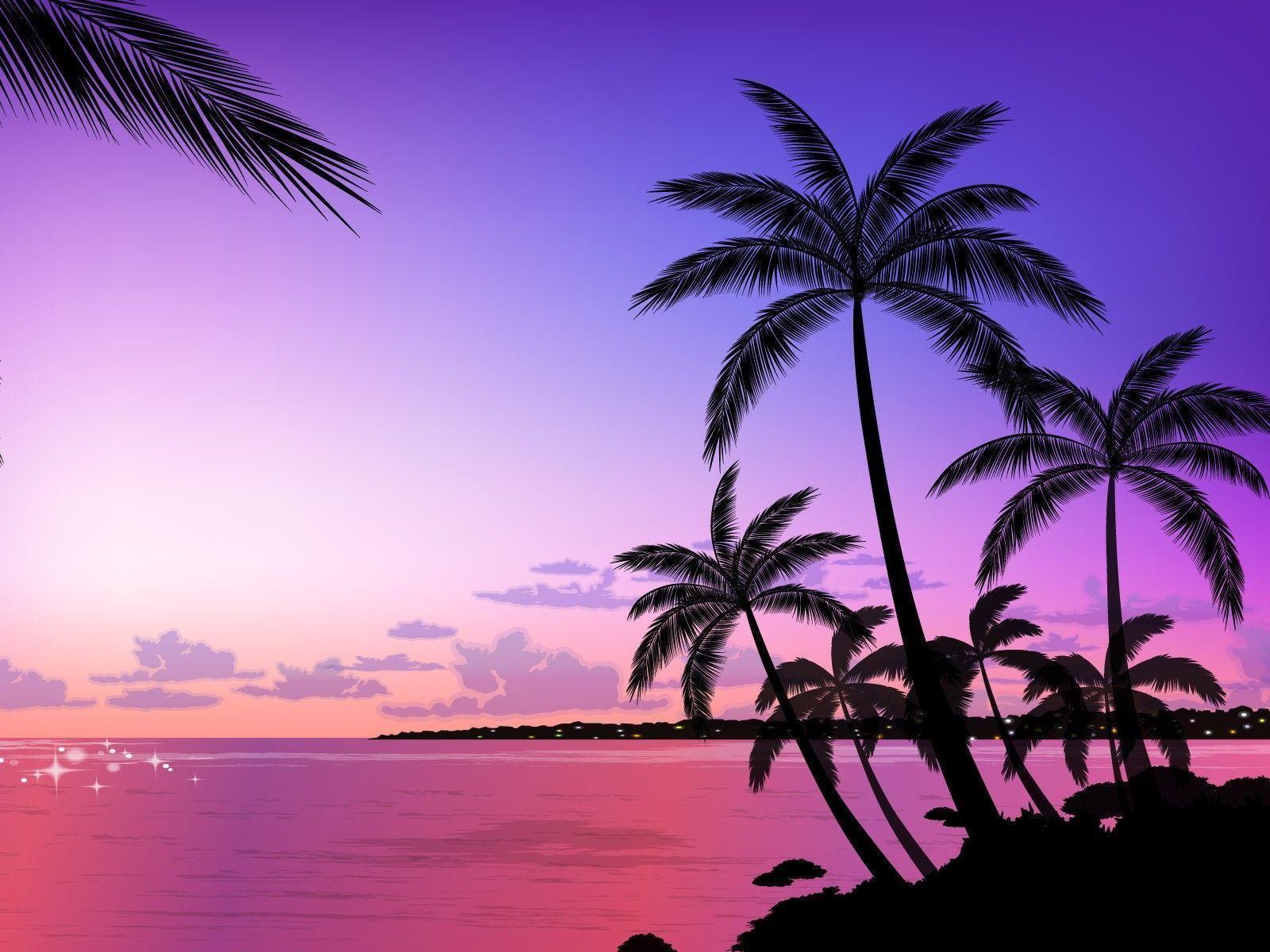 Dark Palm Tree Clipart