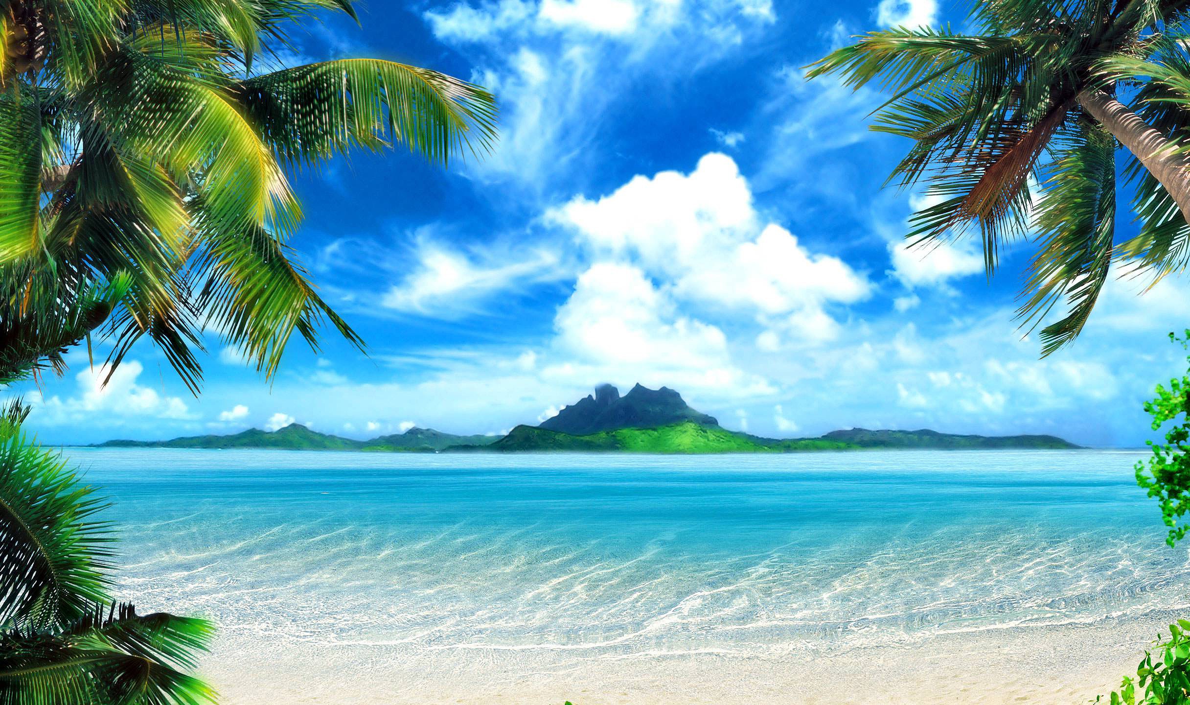 Desktop Tropical Beach Tropical Beach Screen Template