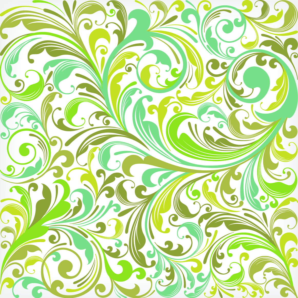 European Plant Pattern Clipart