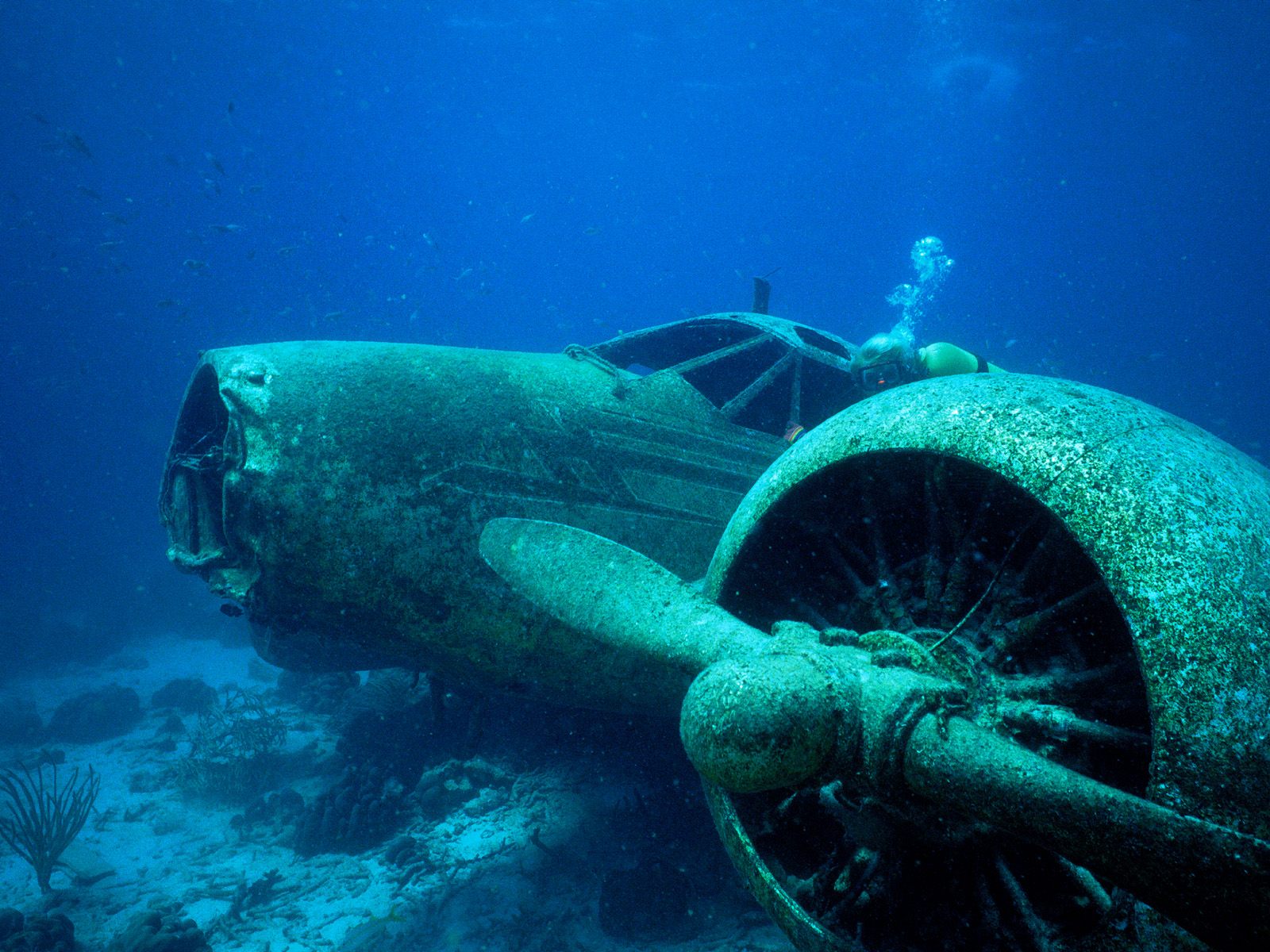 Falling Plane Underwater Hd Presentation