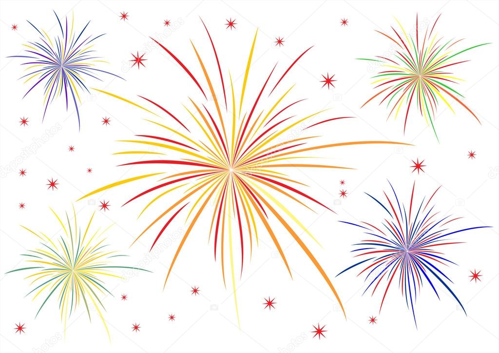 Fireworks White White Vector Template