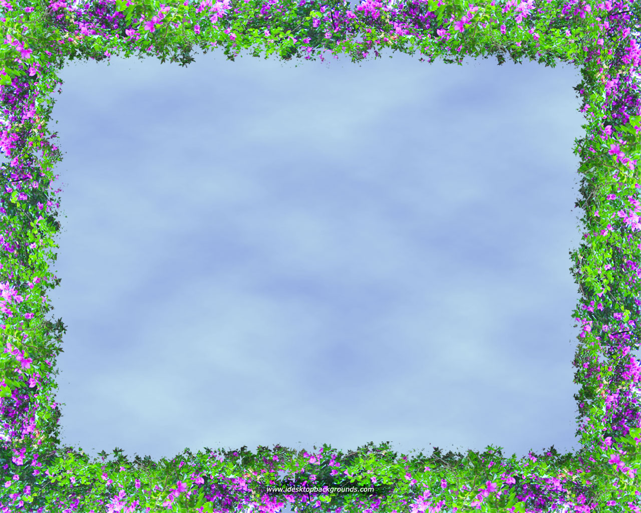 Floral Border Frame Wallpaper