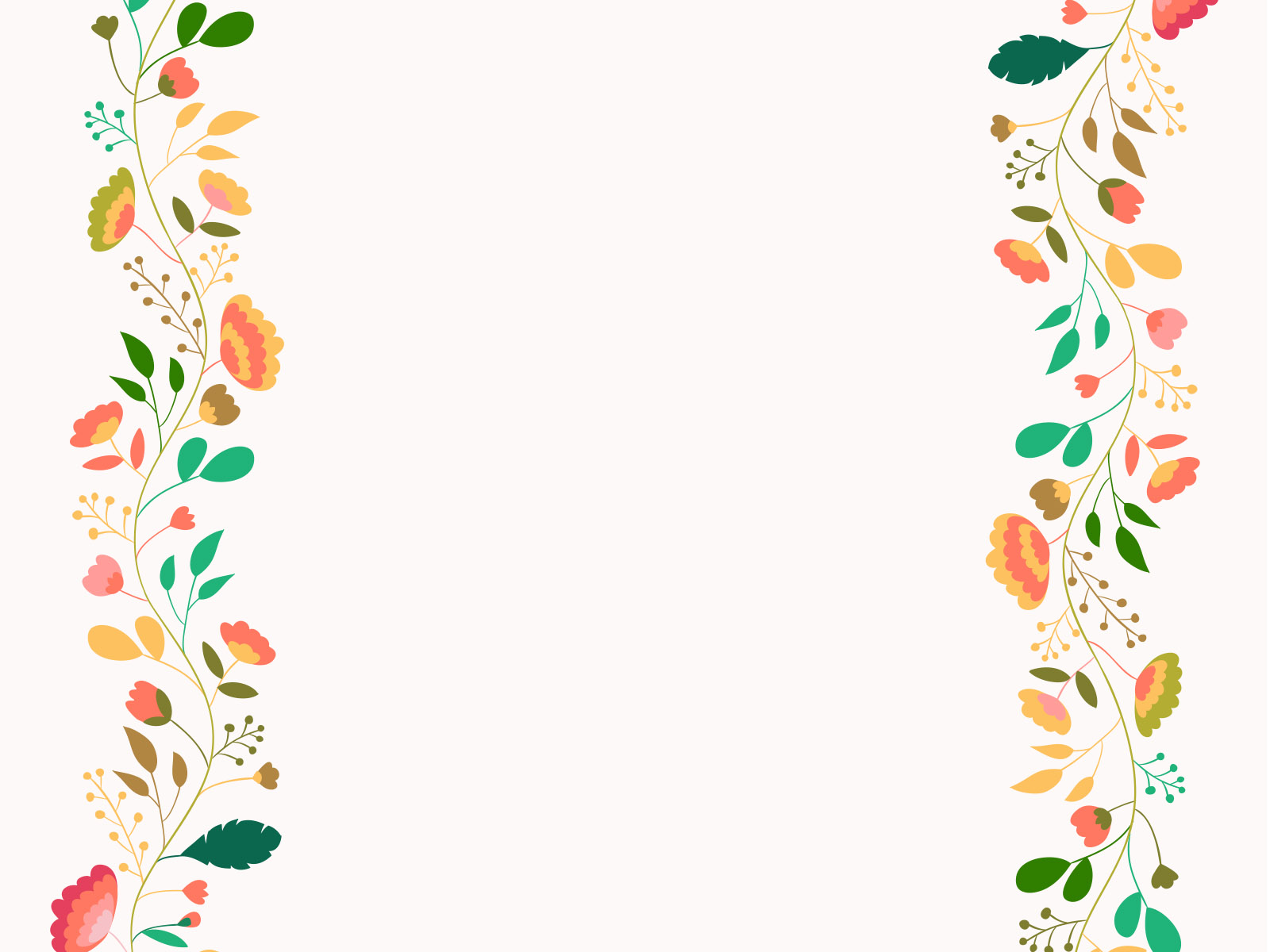 Floral Frame Template