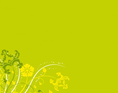 Flower Light Green Figure For PowerPoint Templates Picture