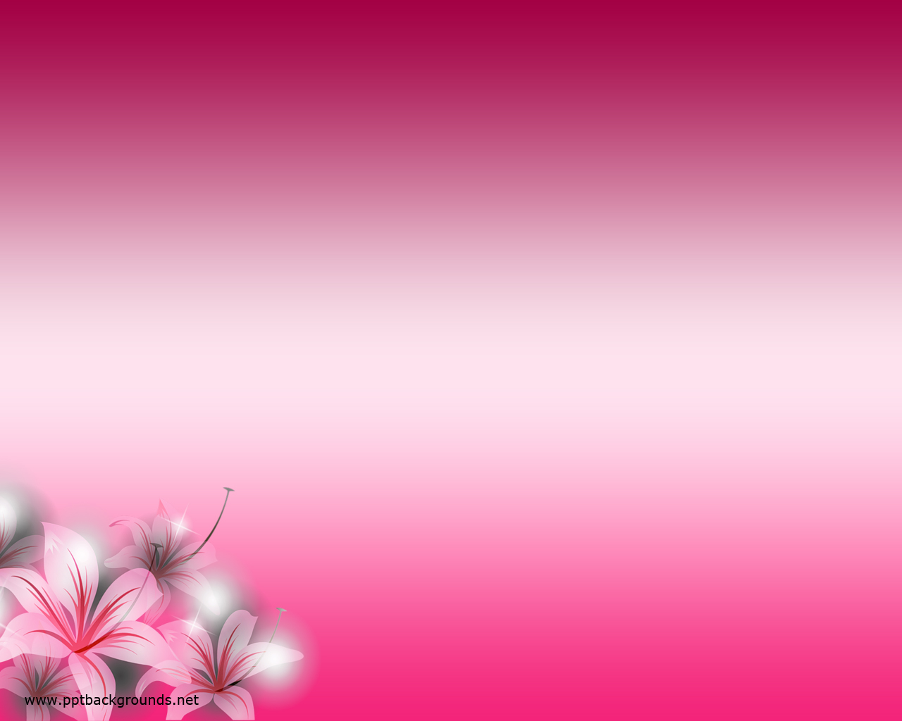 Free Pink Flowers For PowerPoint  Flower Frame