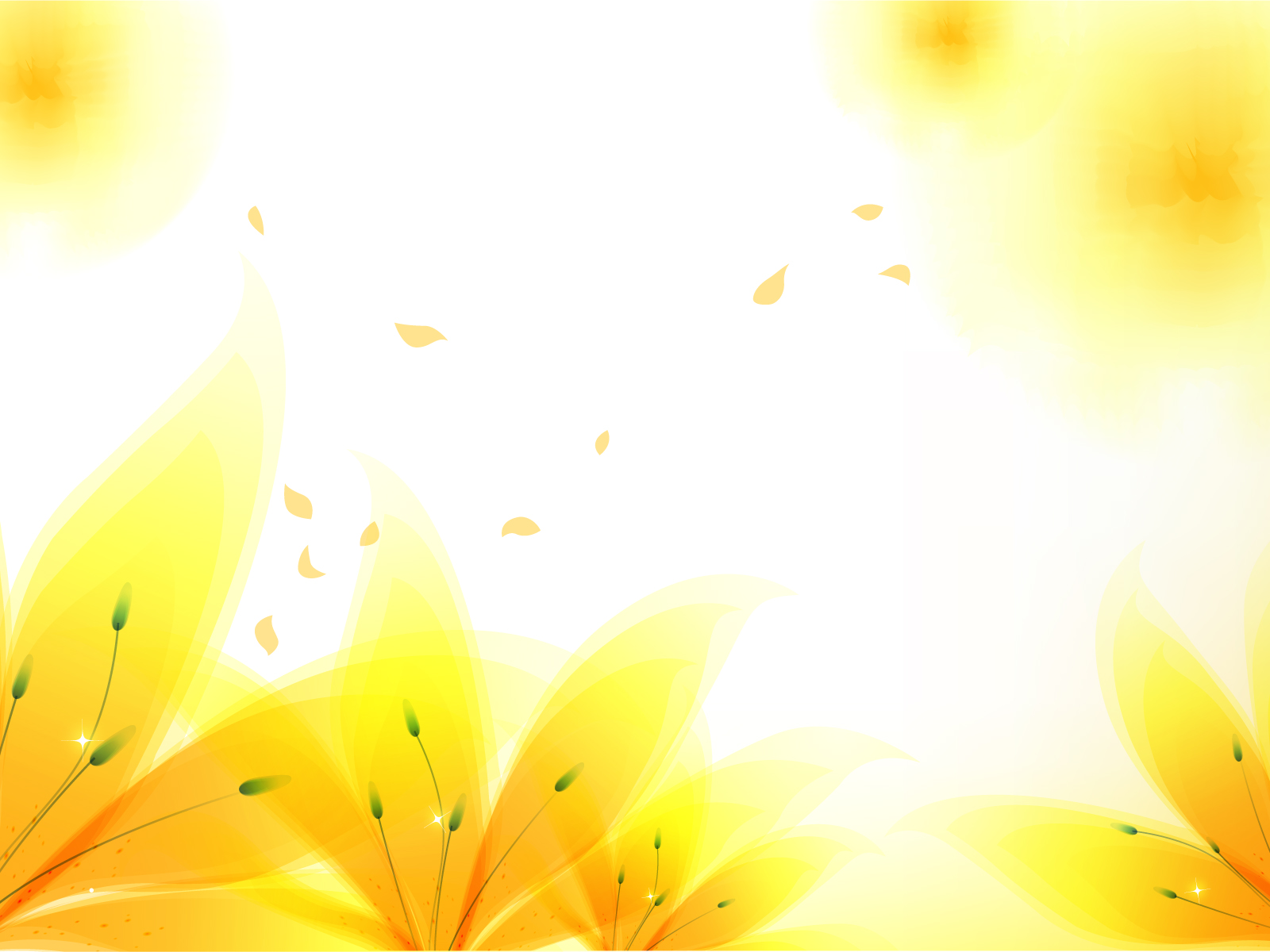 Fresh Yellow Flowers  Flowers Yellow  PPT Design