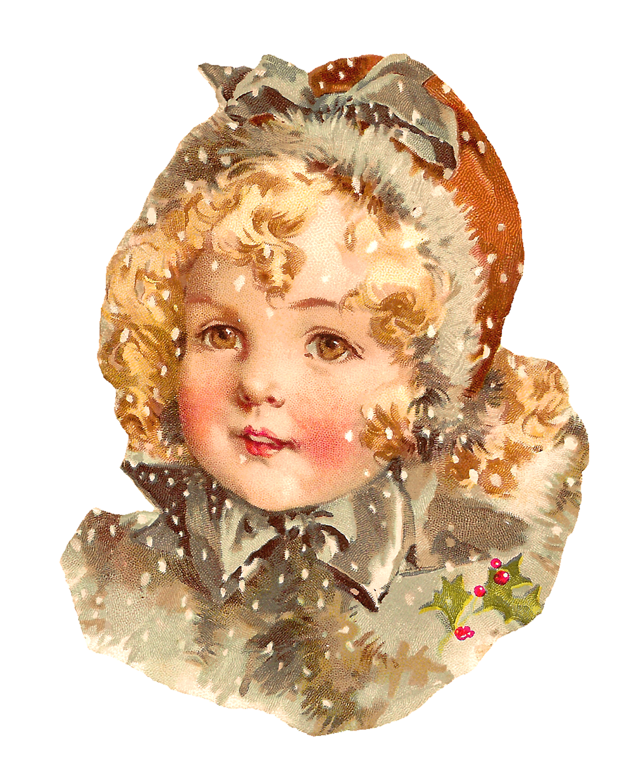 Girl Christmas Snow Image Design