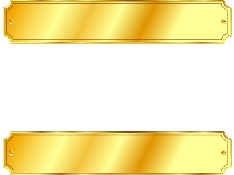 Gold Metal Sign PPT Template