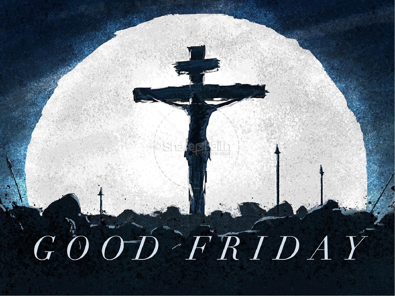 Good Friday Crucifixion Church PowerPoint  Easter Sunday Resurrection   Graphic