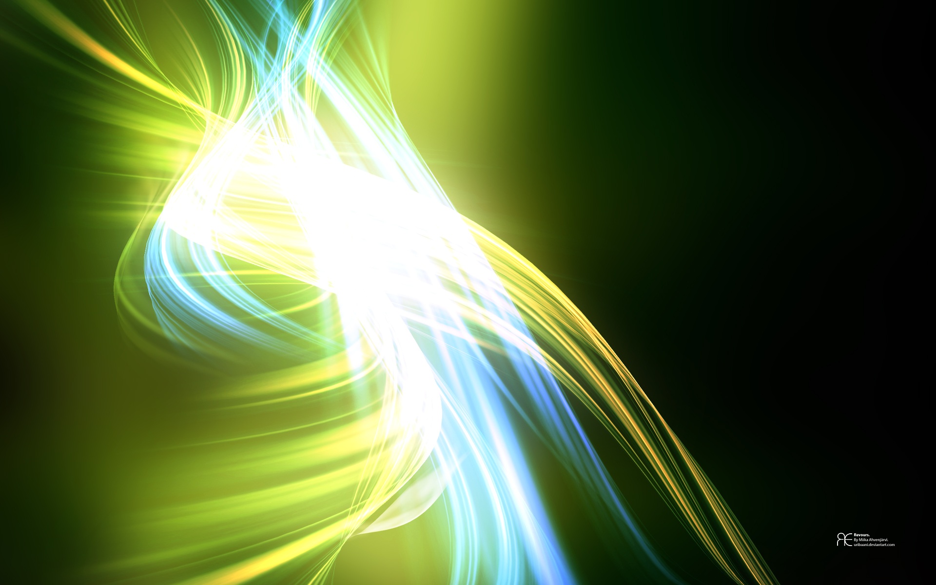 Green Abstract Lines Design