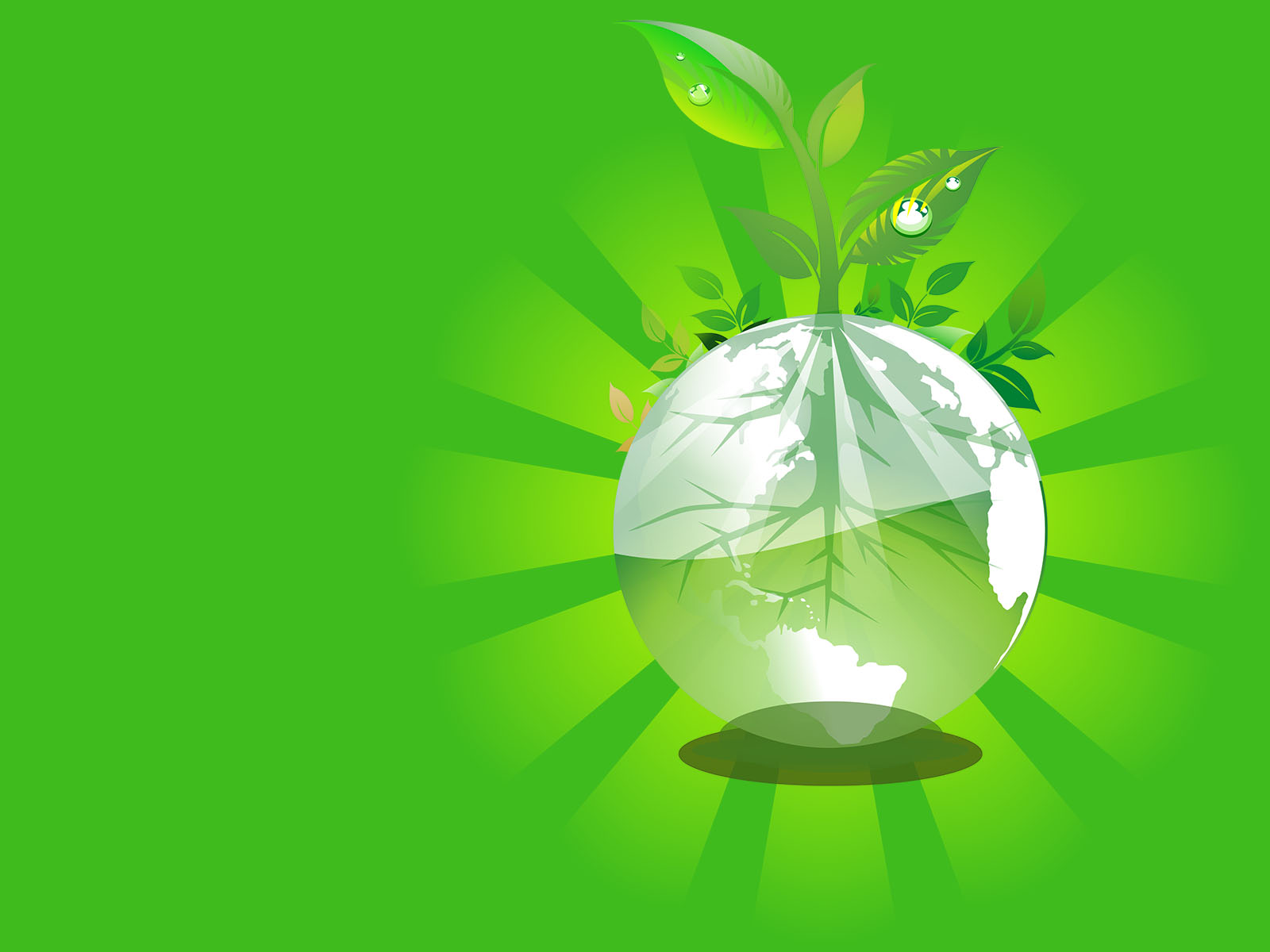 Green Earth  3D Green Nature  PPT Clipart