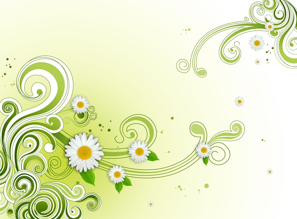 Green Floral Flower PSD  Photoshop  All Free Web   Graphic