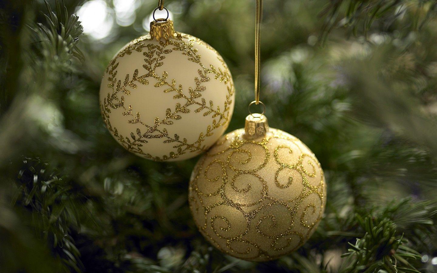 Green Natural Trees Christmas Ornaments Template