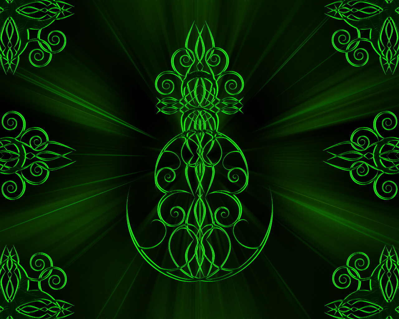Green Tribal Art