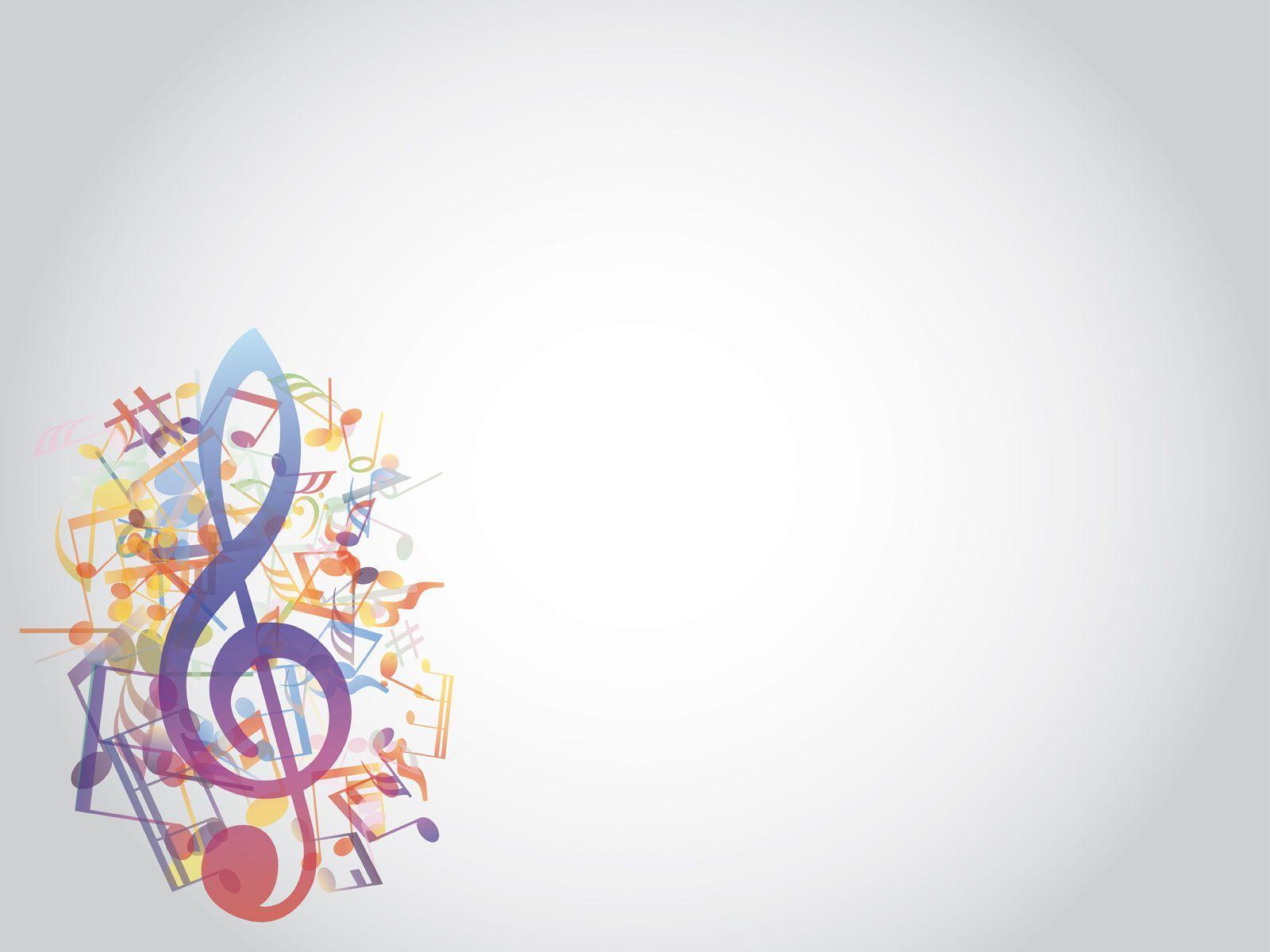 Grey Music Notes Wallpaper